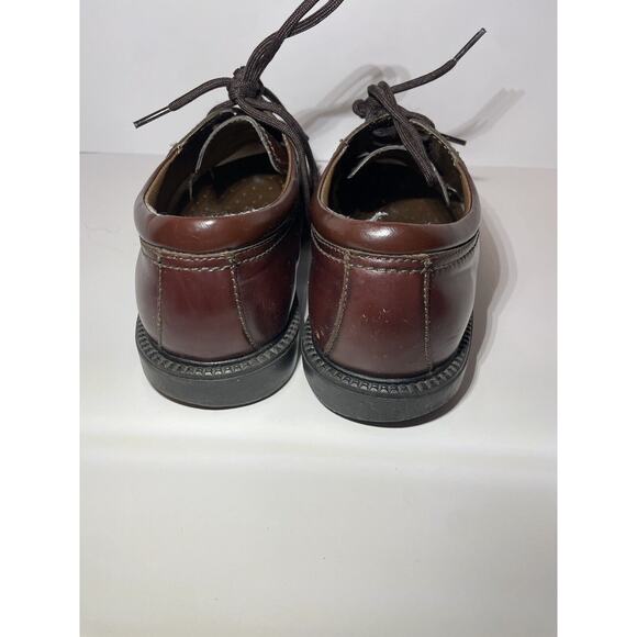 Dockers Dress Shoes Mens 10.5 M Chunky Low Work Oxford Brown Leather Lace Up - Picture 3 of 8